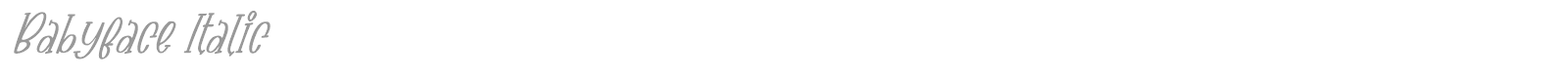 Babyface font preview